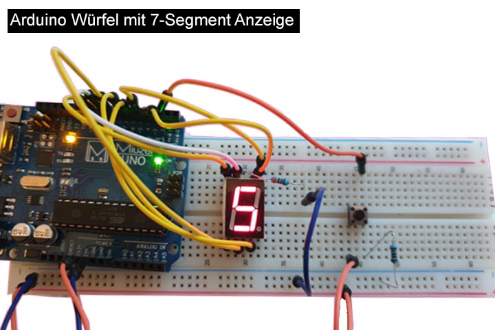 Cover Würfel mit Arduino und 7-Segmentanzeige